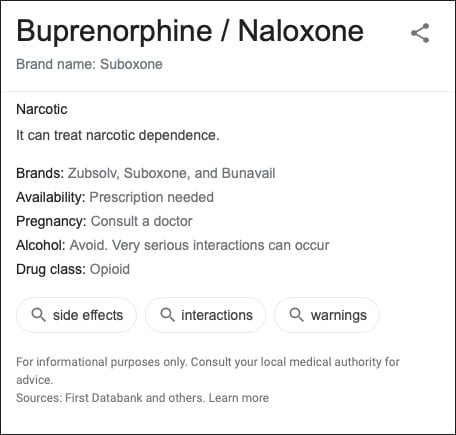 suboxone naloxone