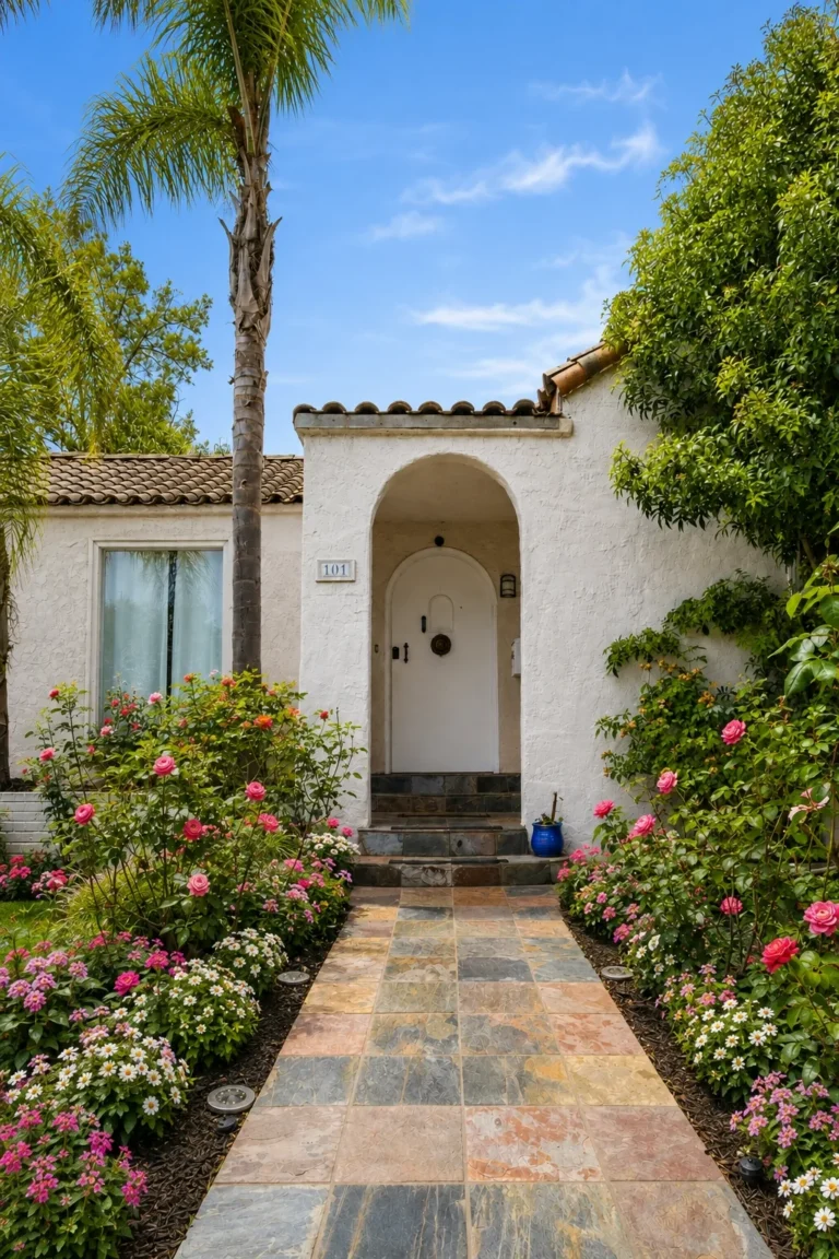 Arched front entrance of the Revive Detox residential detox facility in Los Angeles